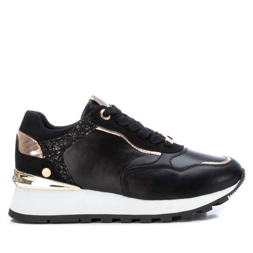 NEW XTI women's casual sneakers in black